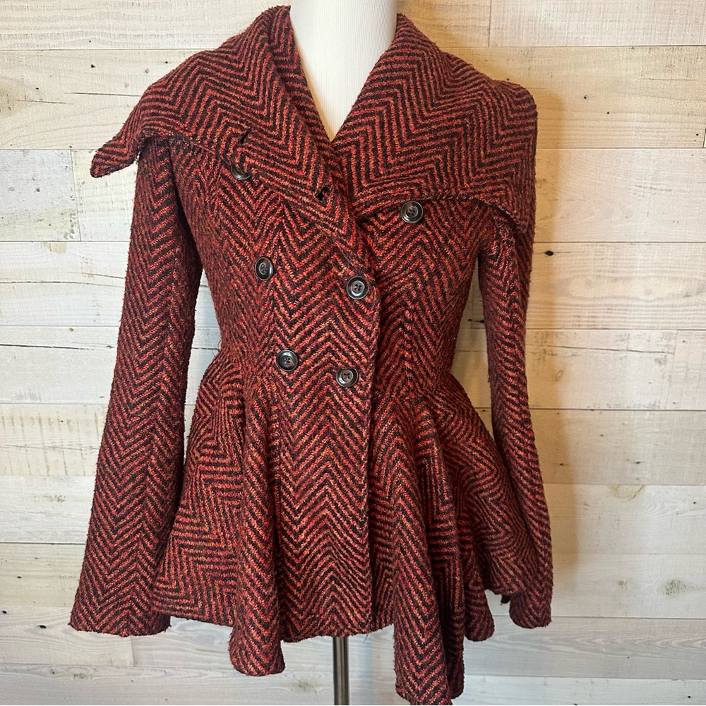 Free People Patricia Peplum Jacket Size 6 - Picture 4 of 14